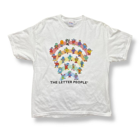 Hanes Tops - Vintage The Letter People Alphabet Tshirt large
